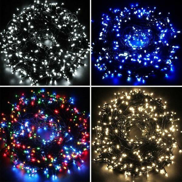 Lampki choinkowe 100 200 300 500 LED HURT 8 funkcji 4 kolory