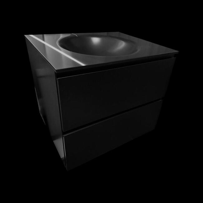 Szafka łazienkowa z dwiema szufladami i umywalką kompozytową