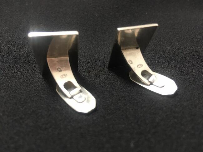 PRL spinki do koszul mankiet srebrne 925