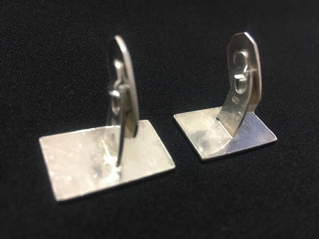 PRL spinki do koszul mankiet srebrne 925