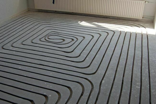 Wycinanie rowków, frezowanie pod ogrzewanie podłogowe