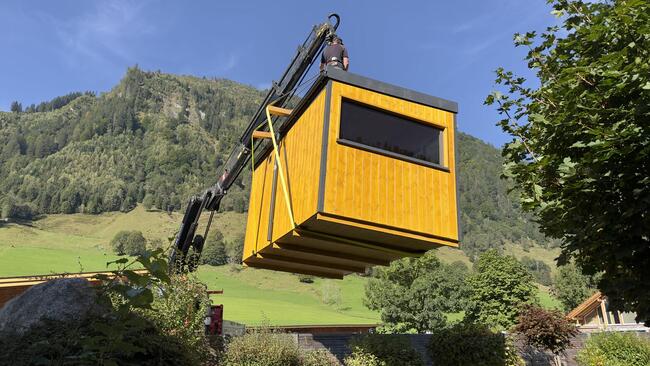 Sauna ogrodowa SPA Wellness Horyzont House przedsionek piec