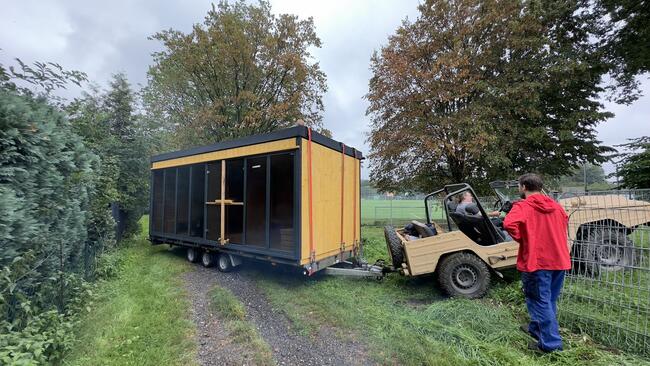 Sauna ogrodowa SPA Wellness Horyzont House przedsionek piec