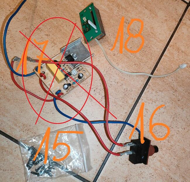 Zelmer Dot Typ VC 1002.0EK / ZVC 122EK -odkurzacz na części