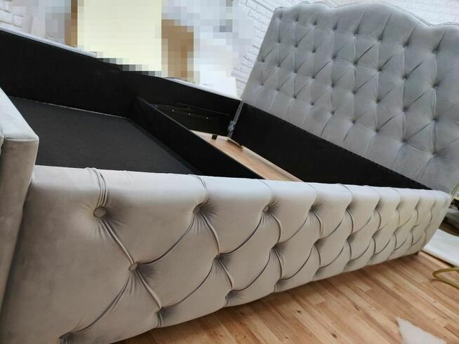 Piękne łóżko glamour chesterfield 160x200