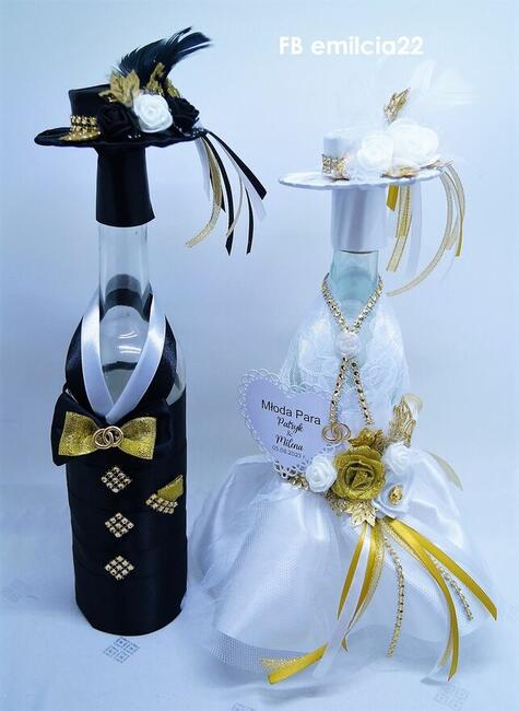 Ubranka na butelki z okazji 50 Rocznicy Ślubu, Złote Gody