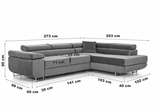 Narożnik LOFT idealny i stylowy do każdego salonu.