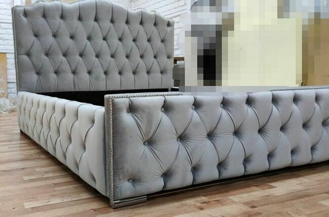 Piękne łóżko glamour chesterfield 160x200