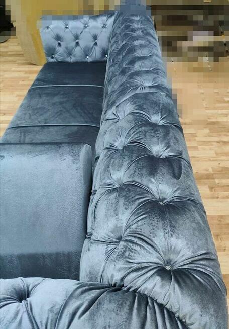 Piekny glamour narożnik chesterfield głębokie piki