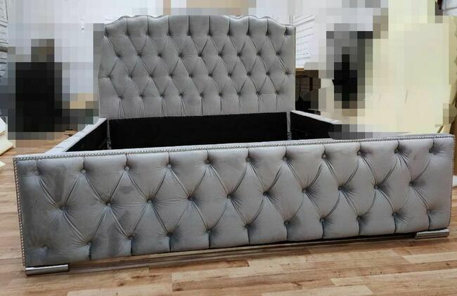 Piękne łóżko glamour chesterfield 160x200