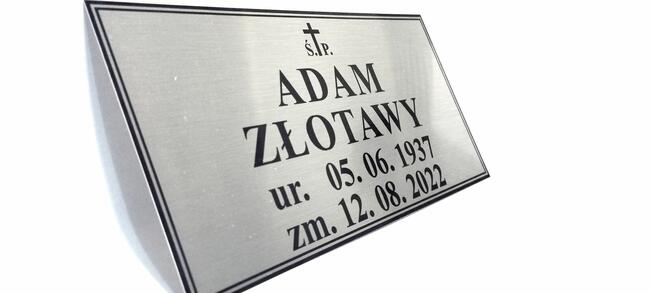 Tabliczka nagrobna naklepsza jakość
