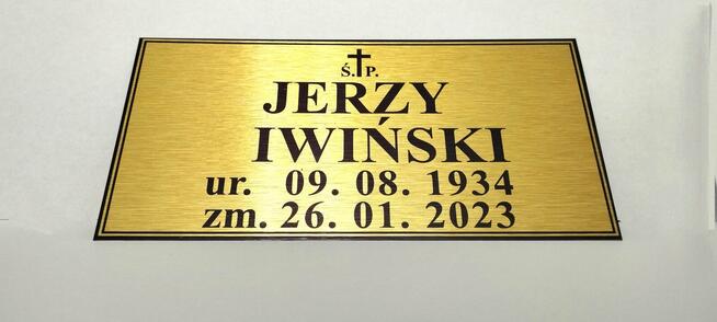 Tabliczka nagrobna naklepsza jakość