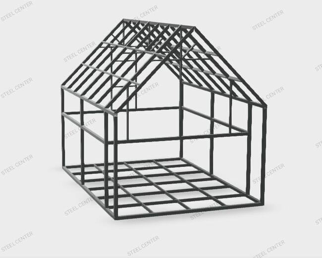 Dom mobilny 35m2 + antresola - konstrukcja rama metalowa dom