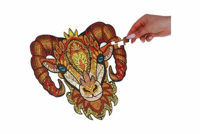 Puzzle Drewniane Premium EKO Baran 186 ei. Rozmiar L Drewyan