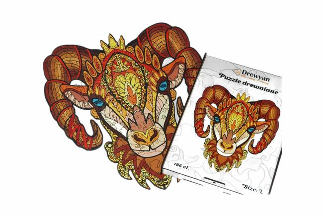 Puzzle Drewniane Premium EKO Baran 186 ei. Rozmiar L Drewyan