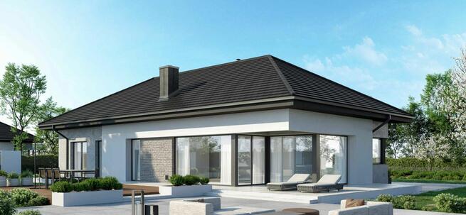 Nowy dom w stanie surowym zamkniętym 140 m² na działce 1000