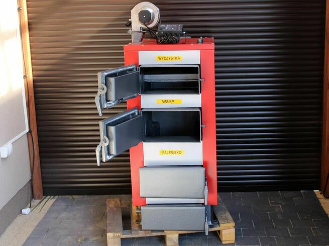 Kocioł piec co zasypowy 10KW 80m2 na węgiel i drewno NOWY