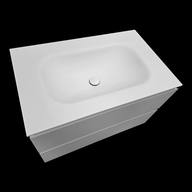 Szafka łazienkowa z umywalką termoformowaną z kompozytu