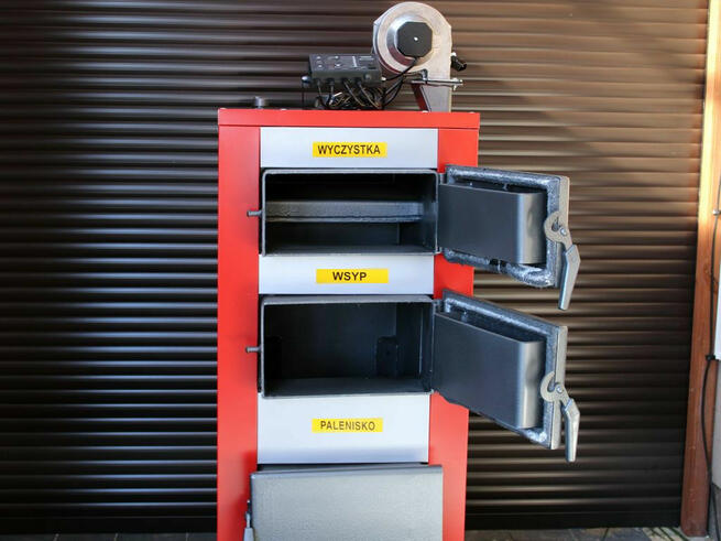 Kocioł na drewno i węgiel 25KW 190m2 kotły piece zasypowe