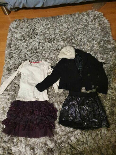 Ubrania jesienno-zimowe dla dziewczynki na 128 cm