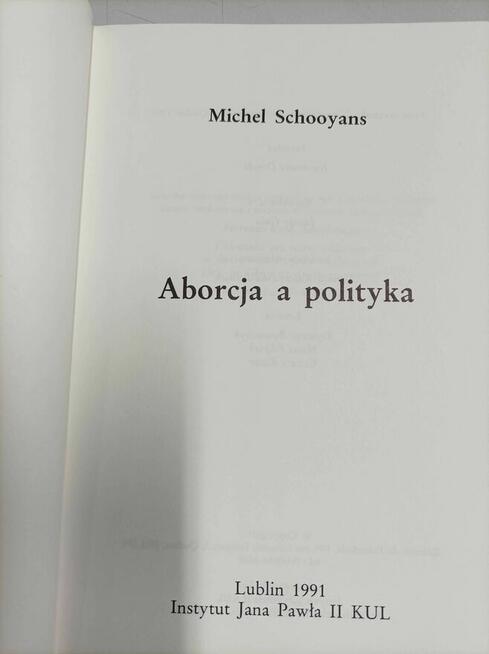 Aborcja a polityka - Michel Schooyans