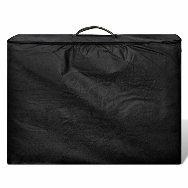 vidaXL Składany stół do masażu z drewnianą ramą, 2 strefy, c