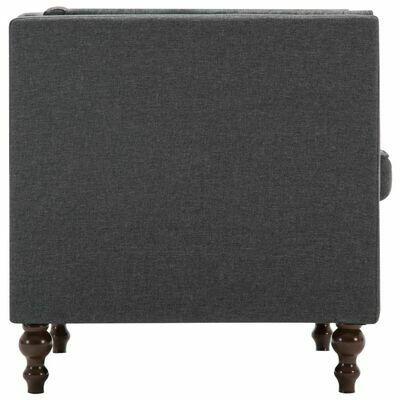 vidaXL Fotel, ciemnoszary, tkanina