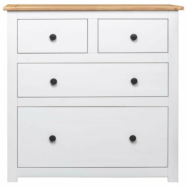 vidaXL Szafka, biała, 80 x 40 x 83 cm, drewno sosnowe, seria