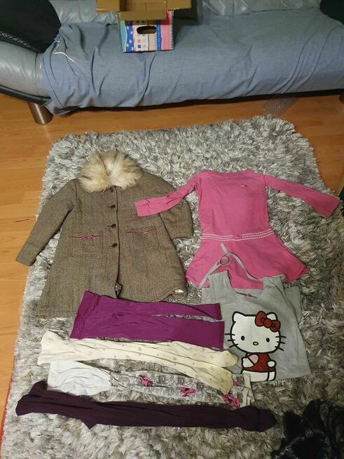 Ubrania jesienno-zimowe dla dziewczynki na 128 cm