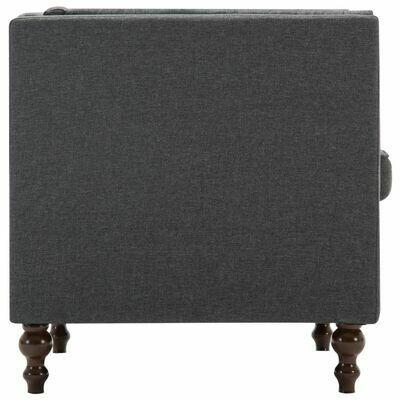 vidaXL Fotel, ciemnoszary, tkanina