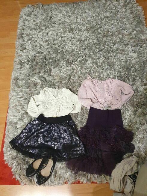 Ubrania jesienno-zimowe dla dziewczynki na 128 cm