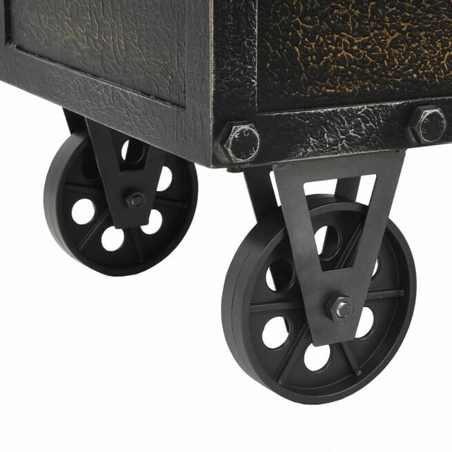 vidaXL Ławka ze schowkiem, lite drewno i sztuczna skóra, 80,