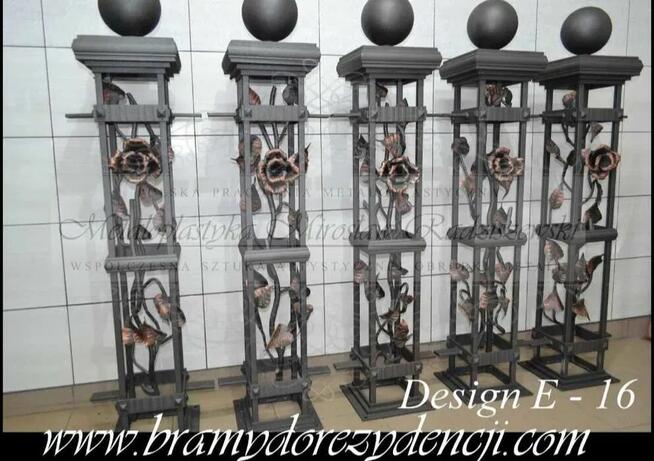 Kowalstwo, brama kuta, bramy kute, słup, słupek, słupki,