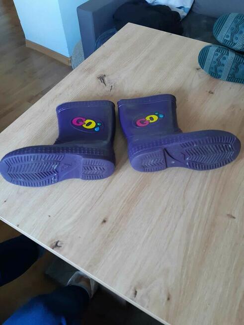 Kalosze Gumowce Zielone I Fioletowe Dla Dzieci Rozmiar 27 i