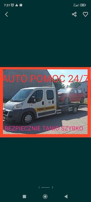 Pomoc drogowa laweta transport holowanie Giżycko