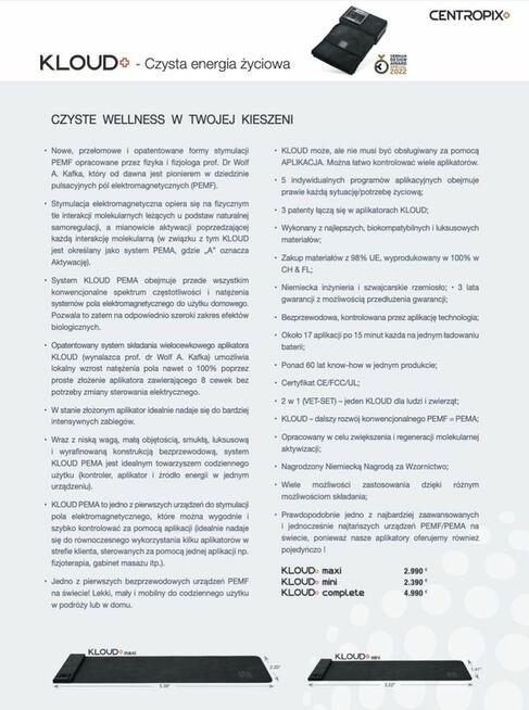 Terapie regeneracja w domu / najem PEMF i PEMA 50x większa..