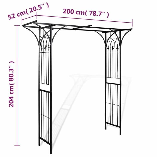 vidaXL Pergola ogrodowa, 200 x 52 x 204 cm