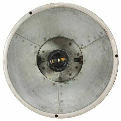 vidaXL Industrialna lampa sufitowa, srebrna, E27, drewno man