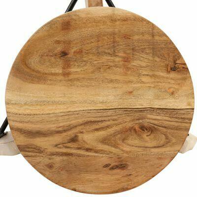 vidaXL Stołki barowe, 2 szt., lite drewno akacjowe