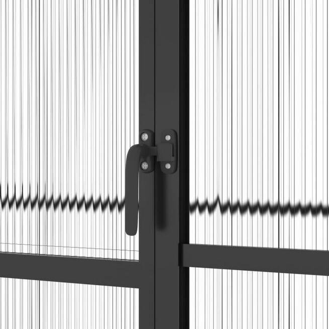 vidaXL Szklarnia z ramą podstawy, antracytowa, 3,3 m², alumi