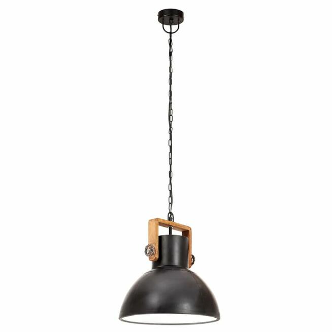 vidaXL Industrialna lampa wisząca, 25 W, czarna, okrągła, 30