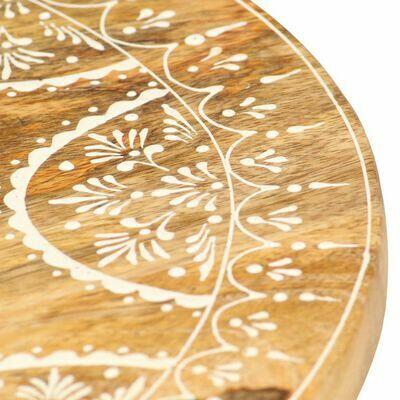 vidaXL Ręcznie malowany stołek, 38x38x35 cm, lite drewno man