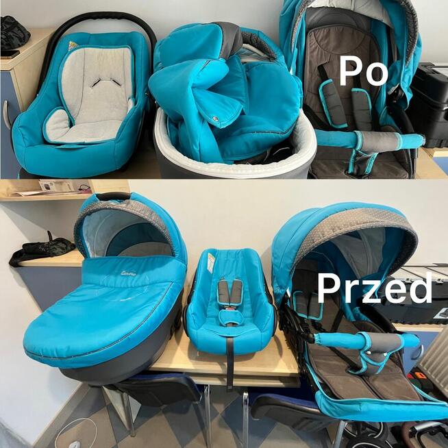 Pranie wózków dziecięcych, fotelików samochodowych