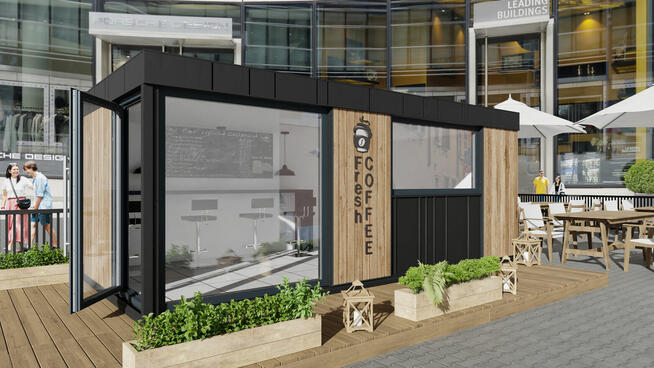 Biurowy Pawilon Gastronomiczny - Producent Kontenerów