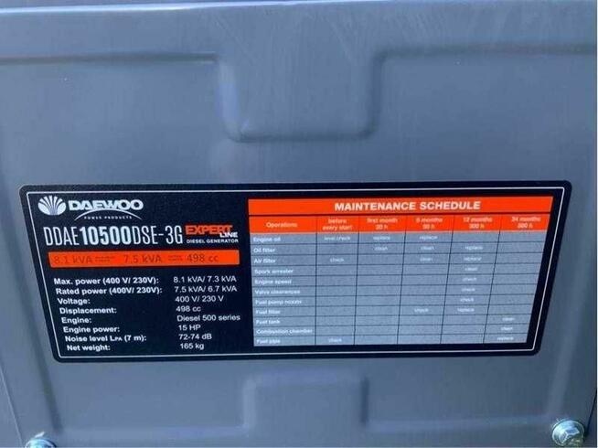Agregat prądotwórczy Daewoo 8.1kW DIESEL nowy ON