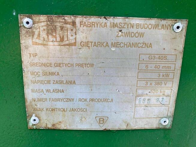 Giętarka mechaniczna ZREMB GS-40S do prętów stali strzemion