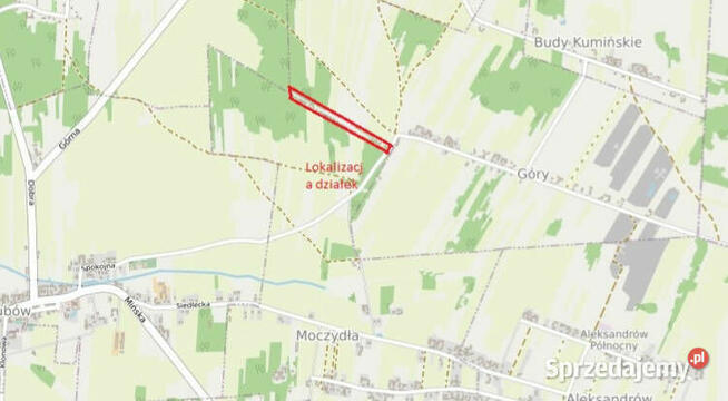 Działka 950 m2 Góry gm. Jakubów k/ Mińsk Mazowiecki