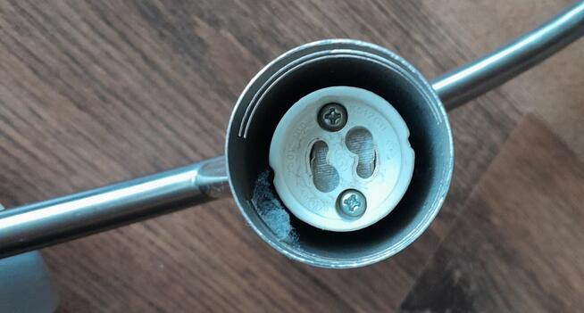 Srebrny żyrandol - lampa sufitowa GU10