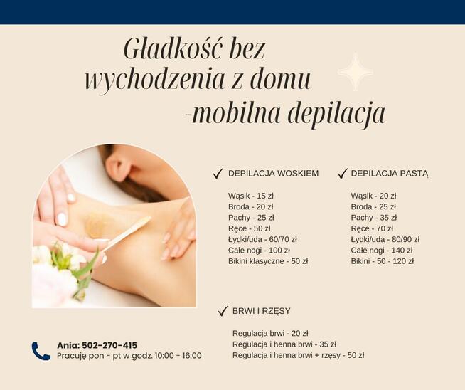Mobilna depilacja - usługi kosmetyczne w Twoim domu