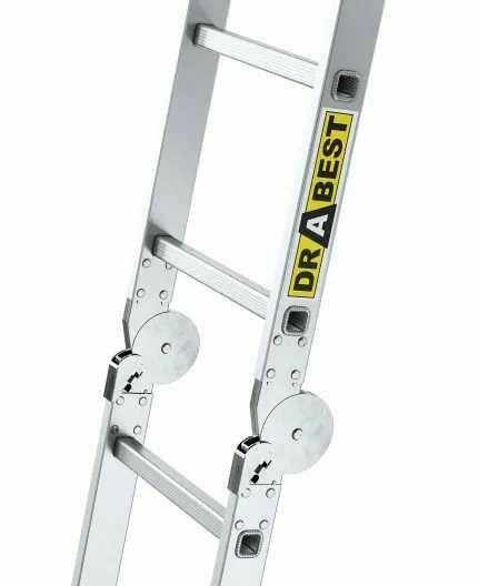 Drabina PRO ALUMINIOWA 4X3 Szczeble 150 KG